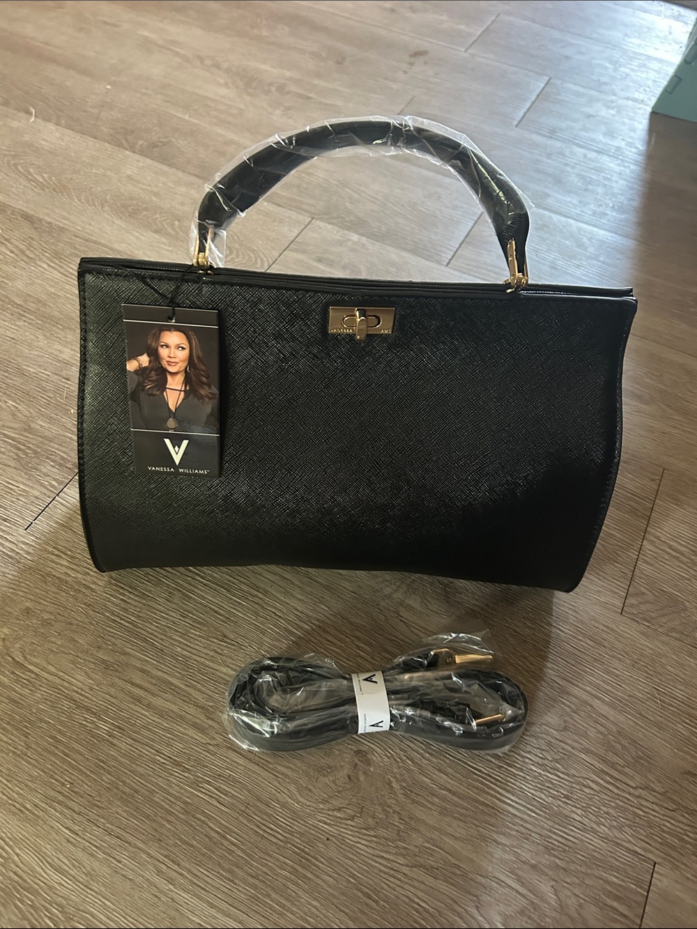 Vanessa Williams satchel handbag black